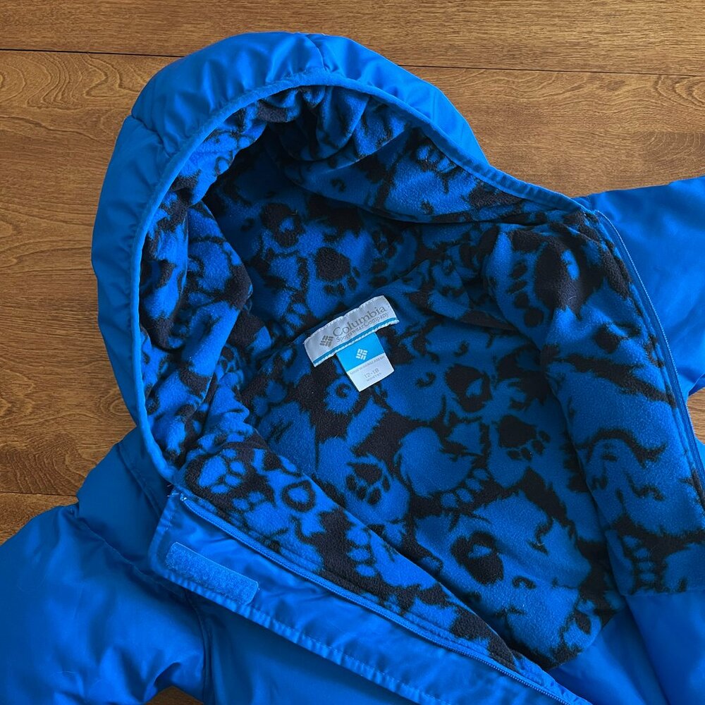 Columbia royal blue down snowsuit 12-18m - Picture 2 of 11